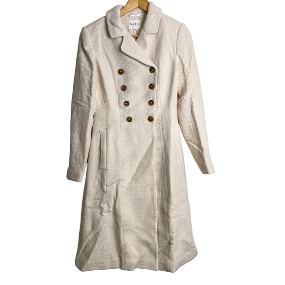 New Gaala Isabella Double Breasted Tweed Coat - Picture 3 of 16